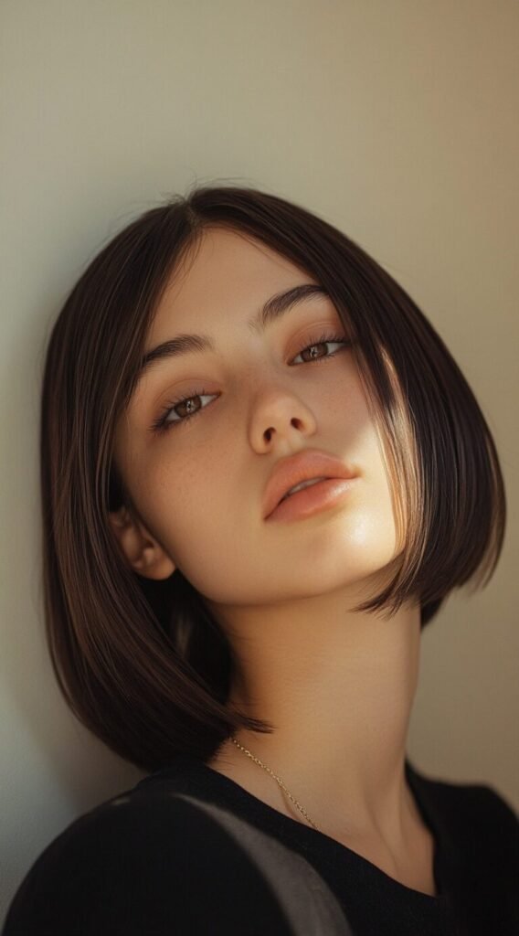 Blunt Bob with Sleek Finish