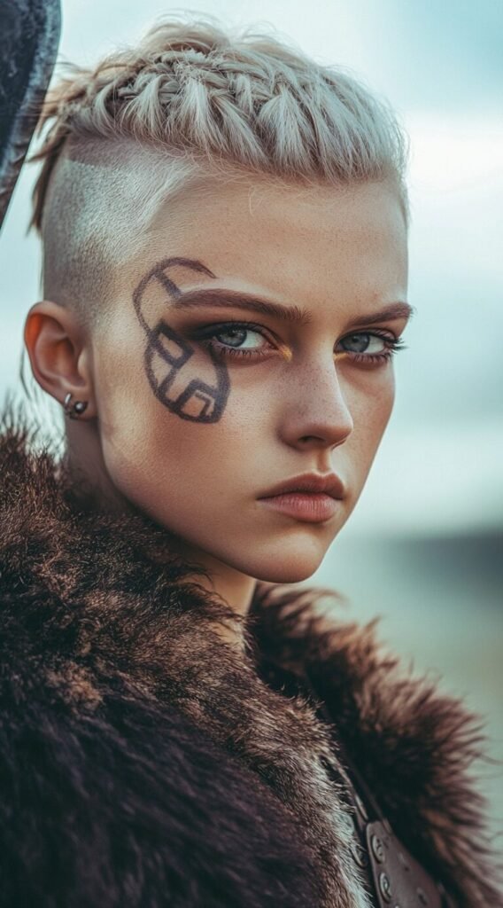 Braided Mohawk with Shaved Sides