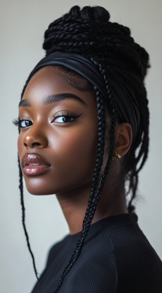 Braided Updo with a Thick Headband
