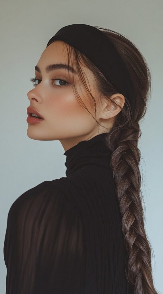 Classic Braid with a Wide Headband