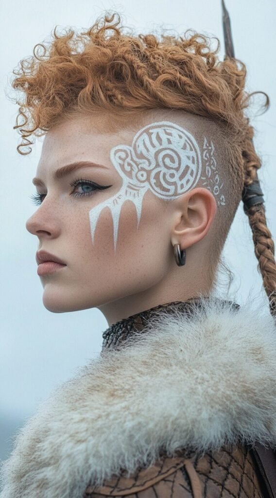  Curly Mohawk with Braided Extension