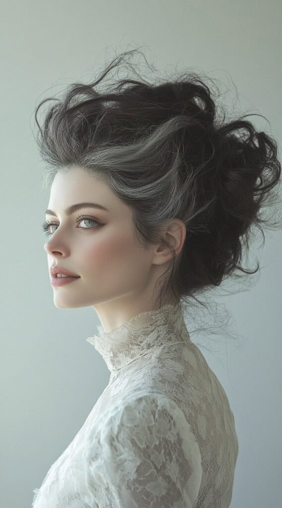 Frankenstein’s Bride – High Beehive with White Streaks