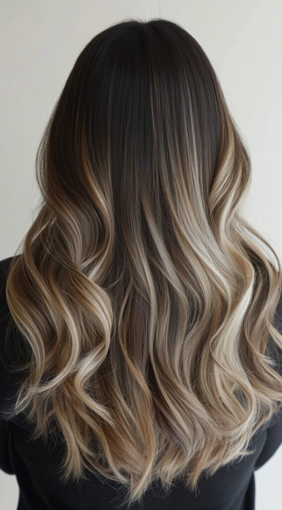Honey Blonde Balayage with Dark Roots
