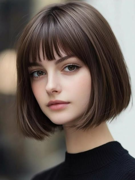 Asymmetrical Bob with Long Fringe