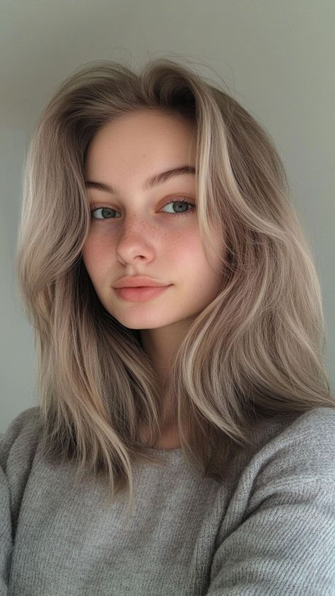 Ash Blonde with Soft Lowlights