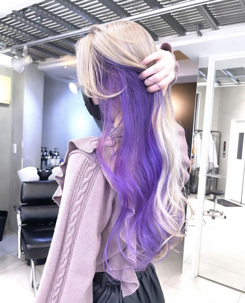 Lavender Ombre on Platinum Blonde