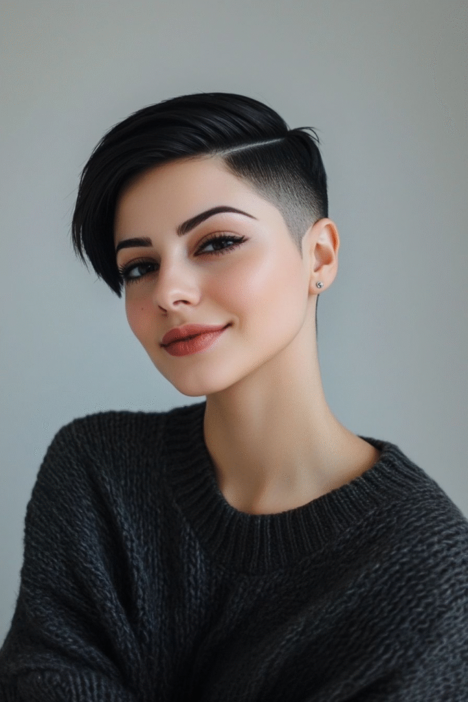 Two-Tone Micro Pixie with Dark Undercut