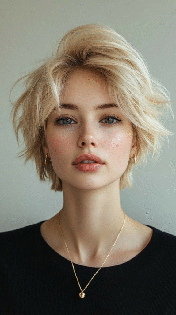 Wispy Pixie with Frosted Bangs