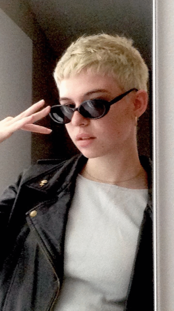 Bleached Buzz Cut with Soft Fade