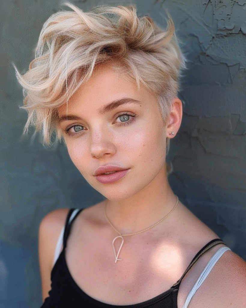 Pearly Ash Pixie with Micro Fringe