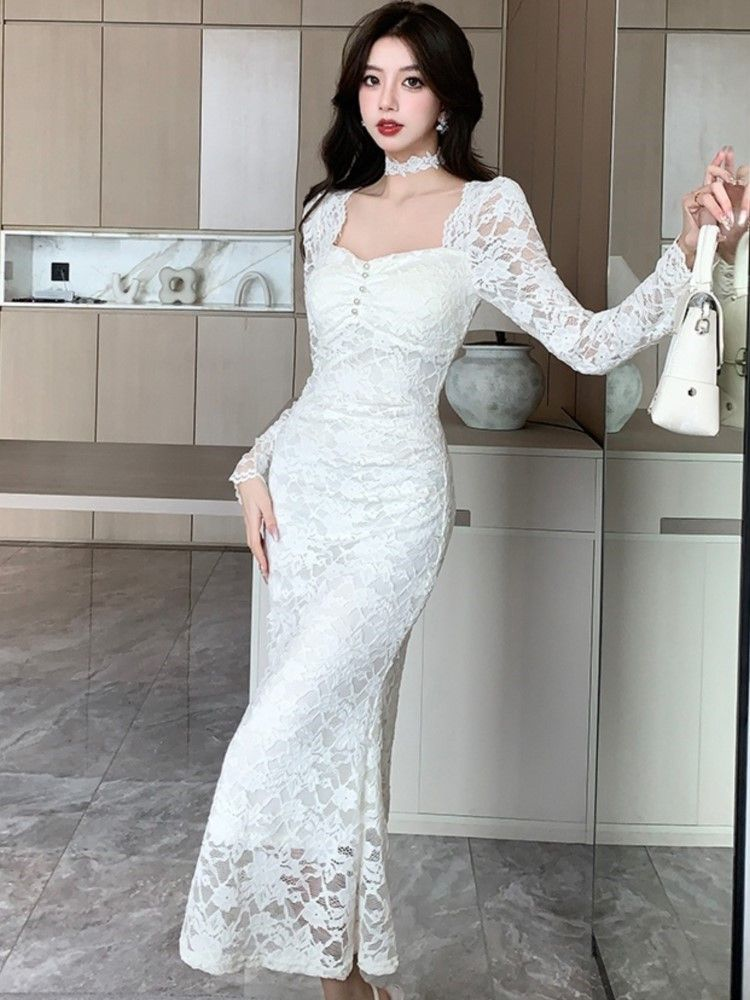 Laced Long Sleeved Dress