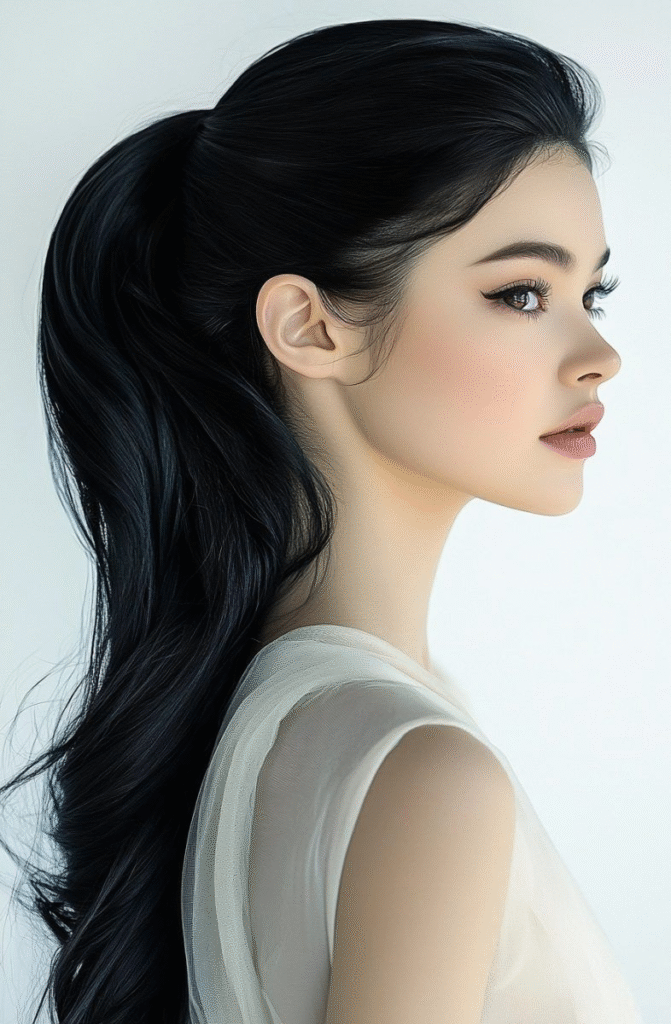 Messy Bridal Ponytails