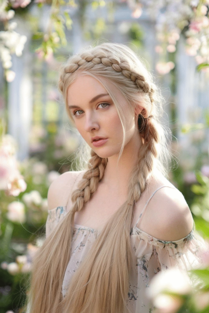 Messy Halo Braid