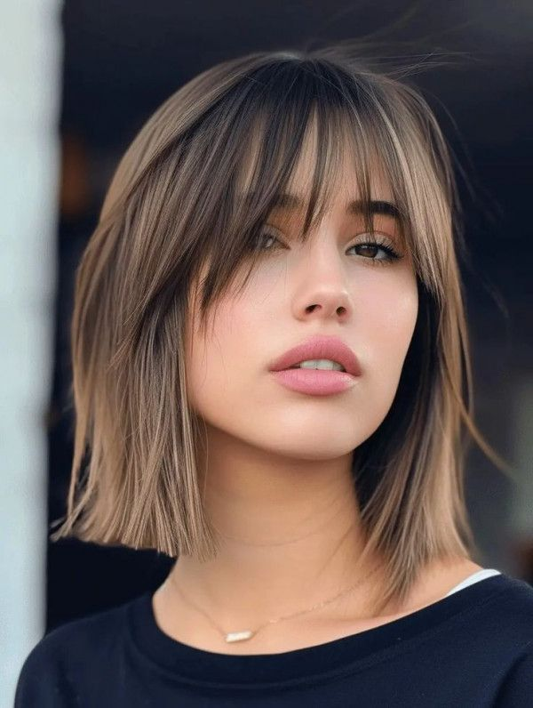 Wispy Bangs with Layered Bobcat