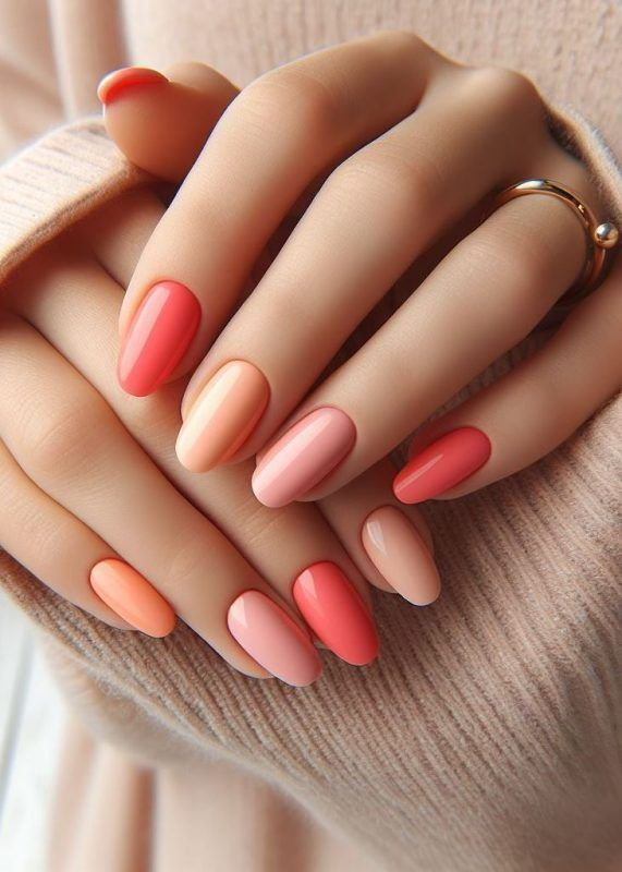 Coral Crush Nails