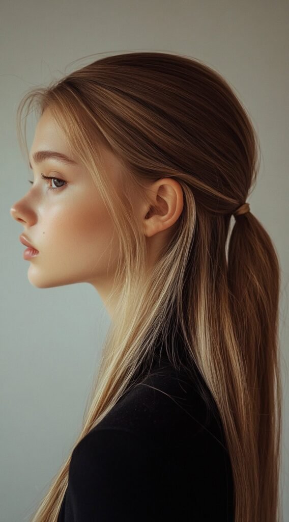 Low-Slung Straight Ponytail