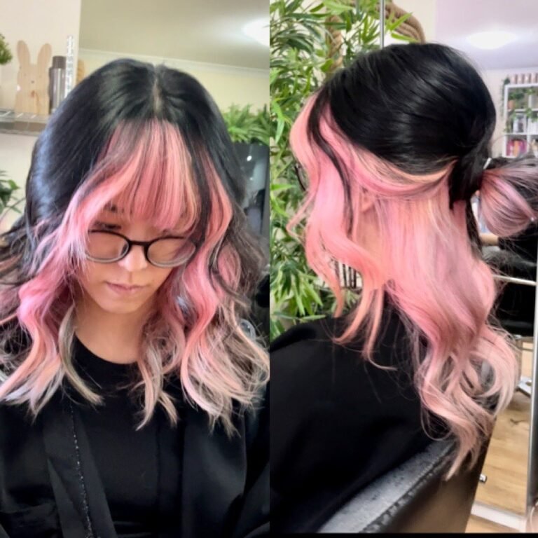 Pastel Pink Peekaboo Highlights