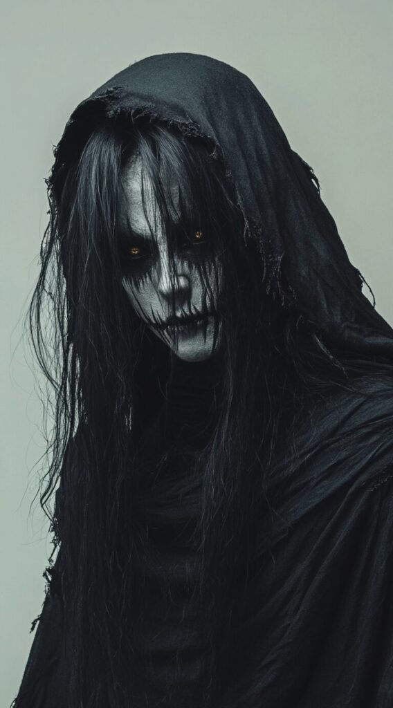 Possessed Long Messy Hair with a Hood