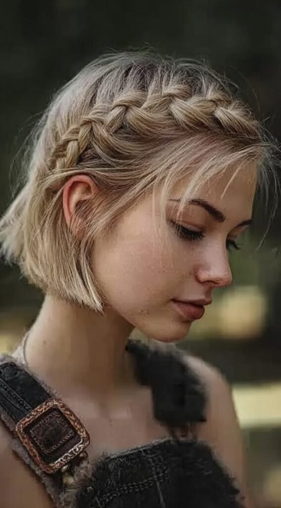 Single Crown Braid with Soft Bob