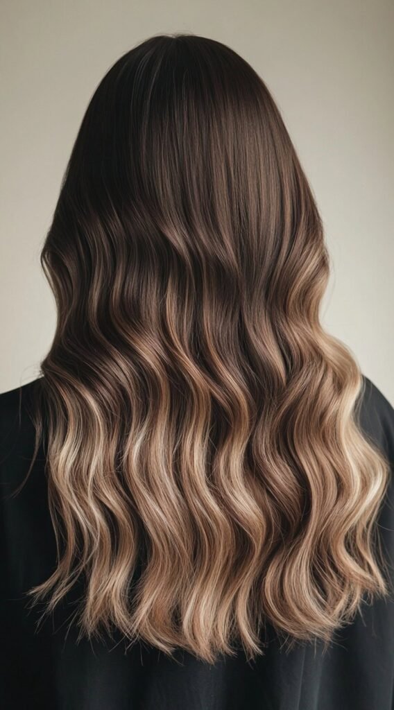 Soft Waves with Honey Blonde Balayage