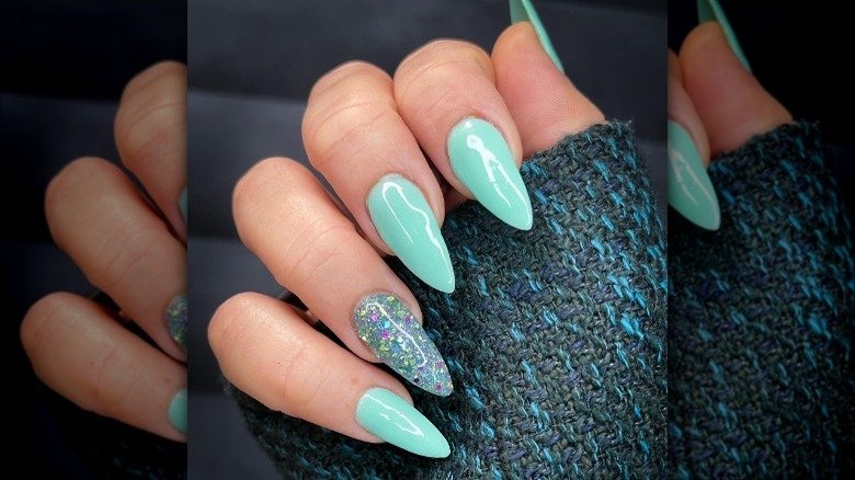 Sea Glass-Inspired Nails