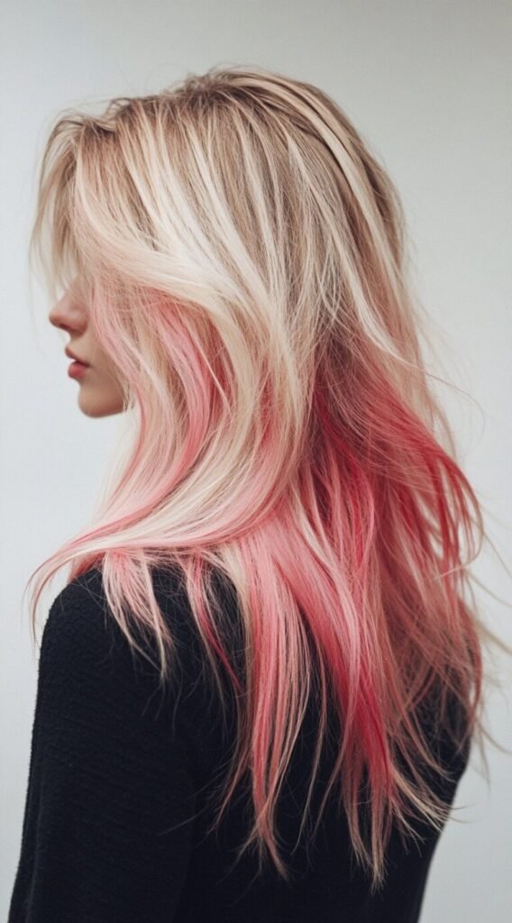 Strawberry Blonde Ombre for Warm Pop