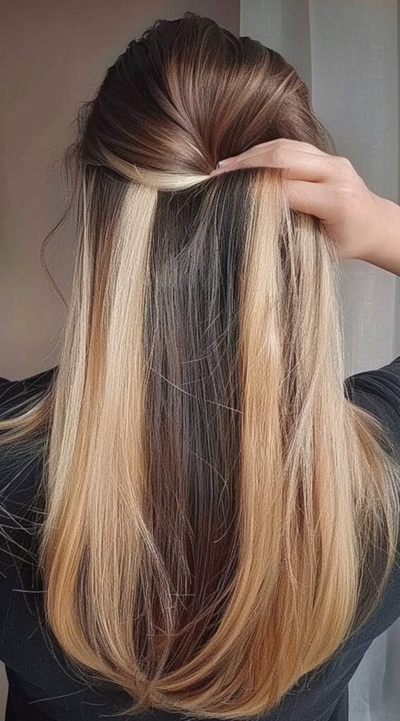 Subtle Blonde Peekaboo Highlights