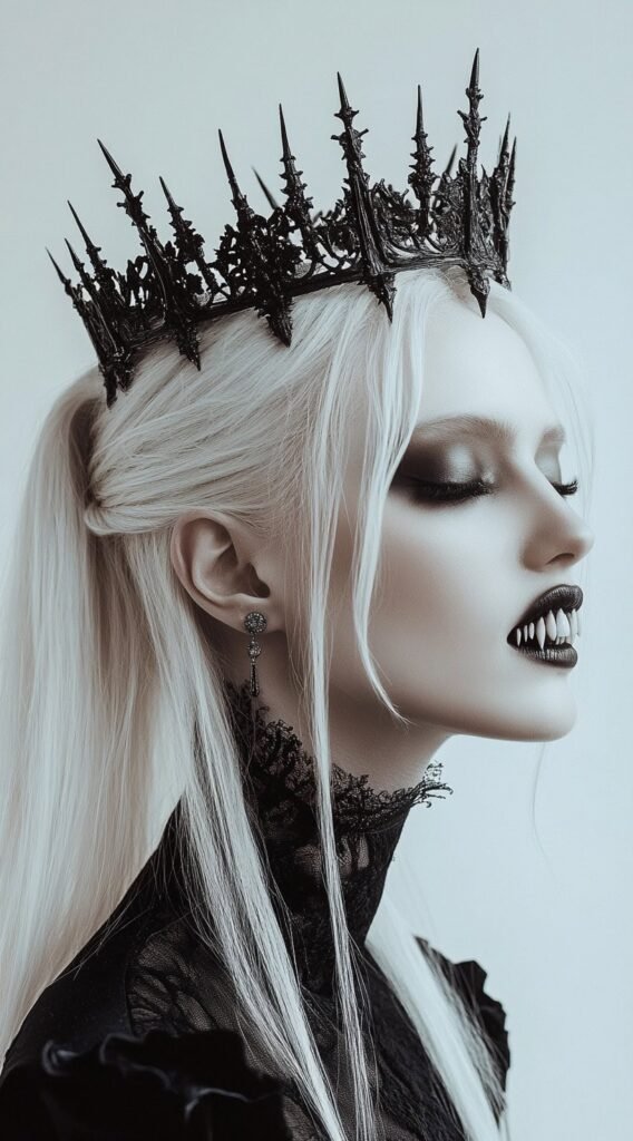 Vampire Royalty – Half-Up with Gothic Crown