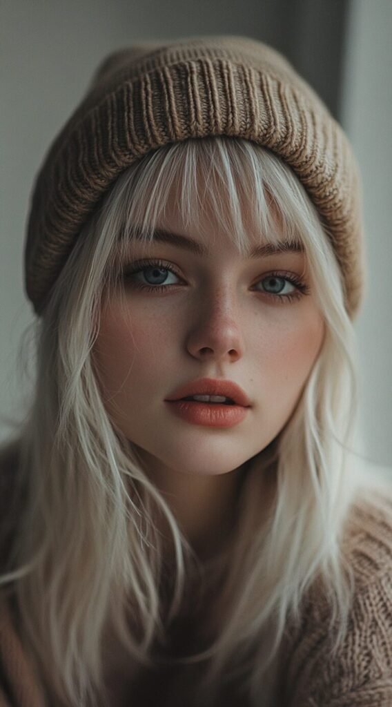 Wispy Bangs and Loose Hair
