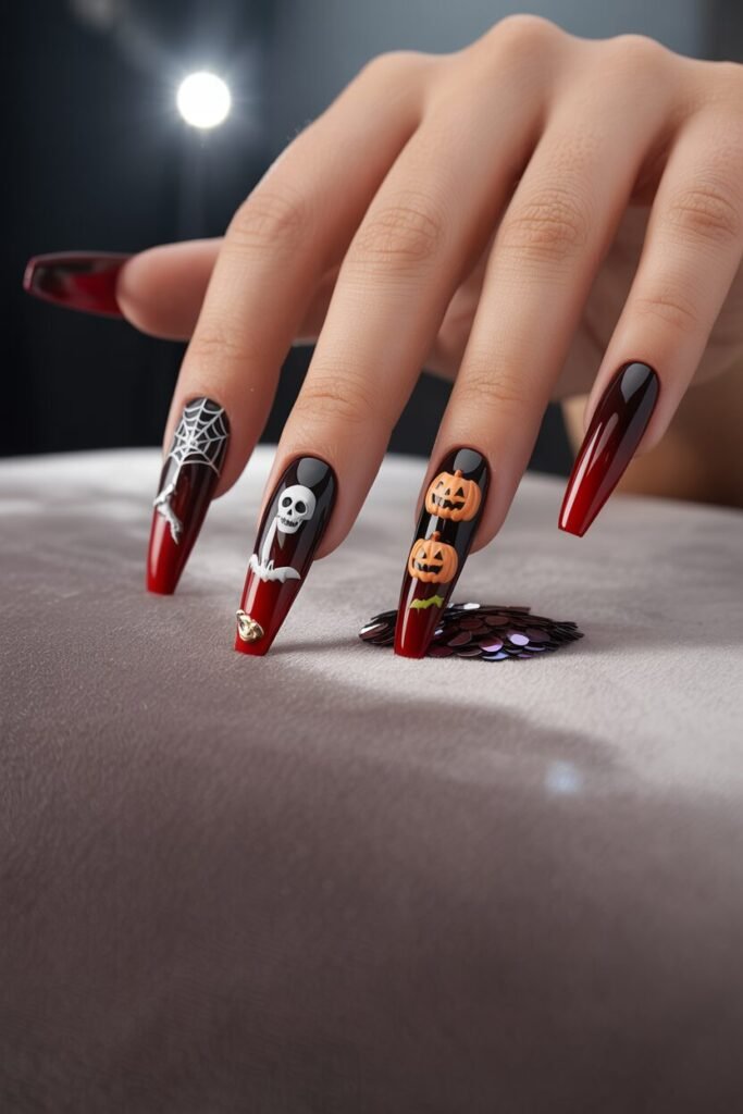 Coffin Nails for Halloween