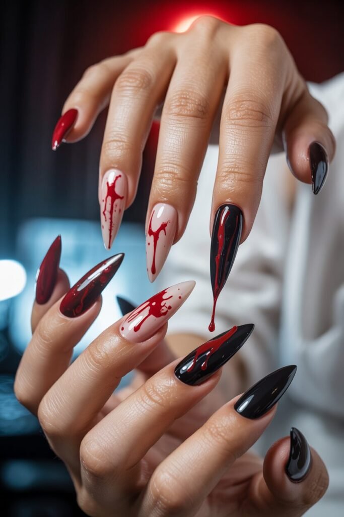 Bloody Drip Nails