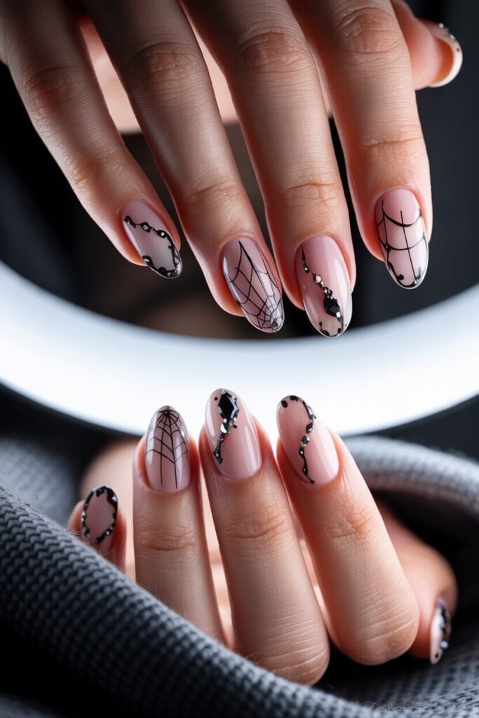 Black Lace Nails
