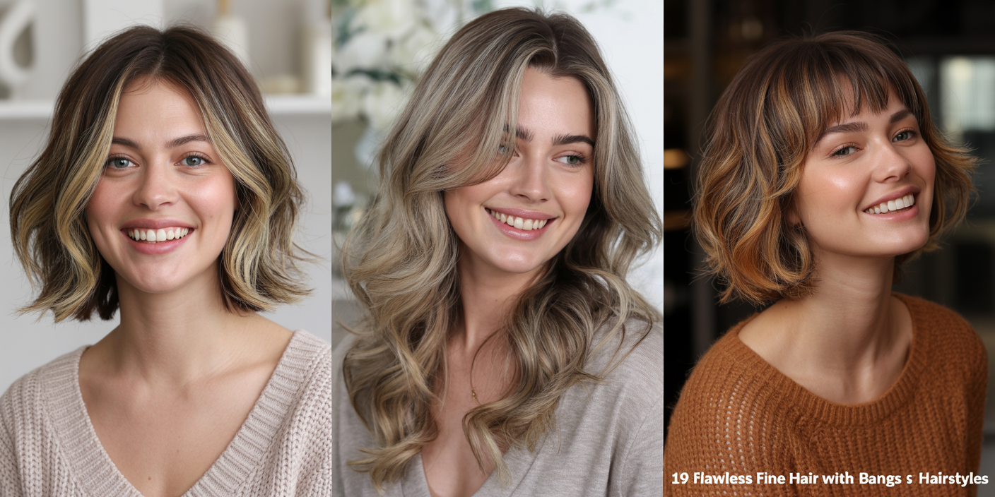 19 Flawless Fine Hair with Bangs Hairstyles